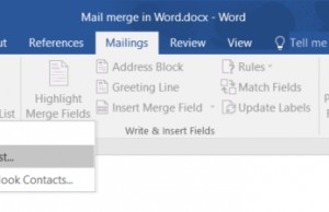 mail merge in word 2016 for mac